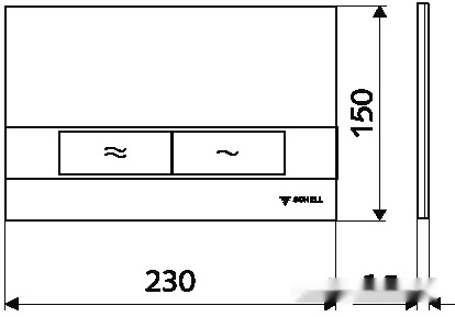 панель смыва schell board (белый) 031201599