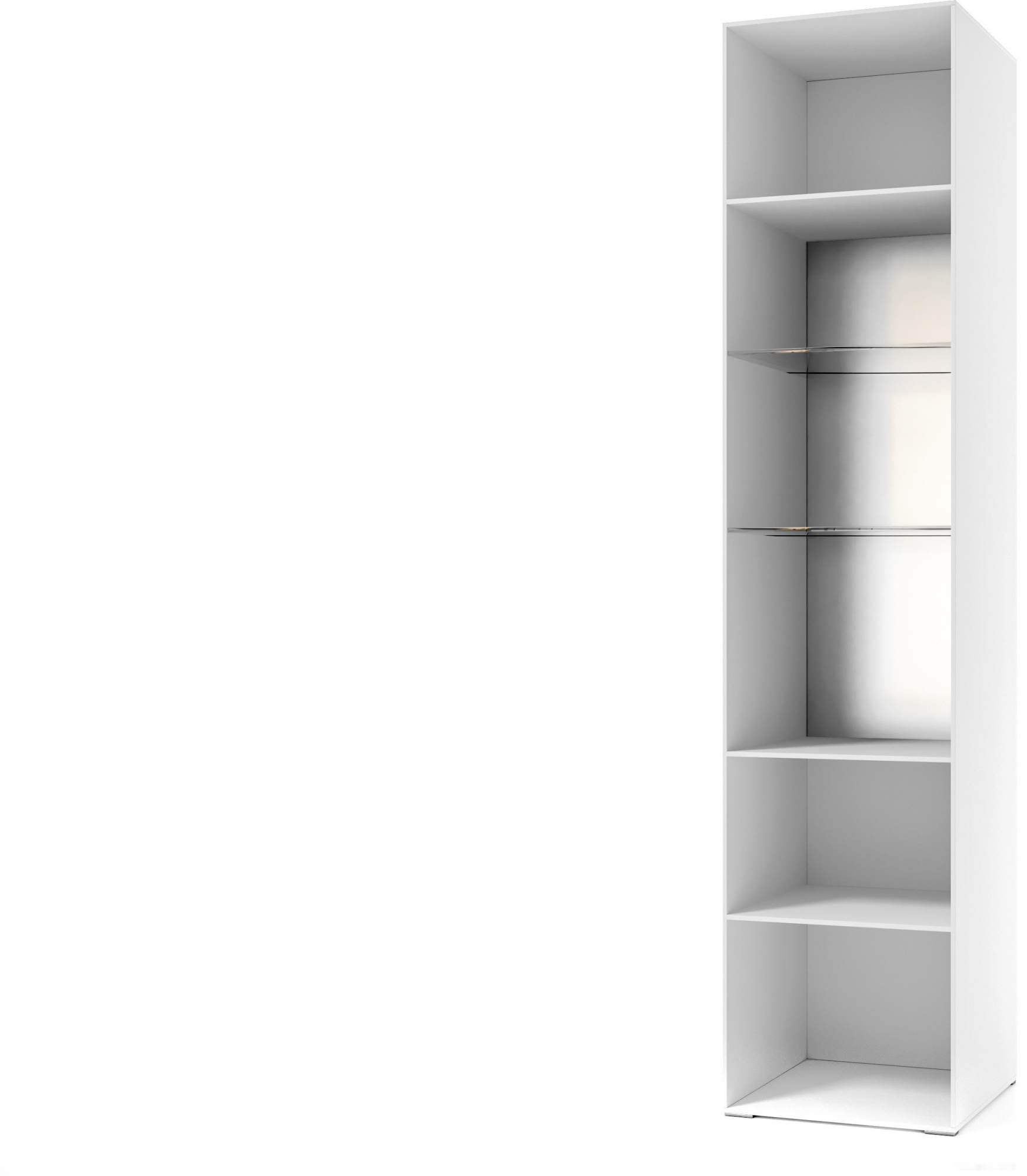 шкаф-витрина sv-мебель соло (белый/белый глянец/венге)