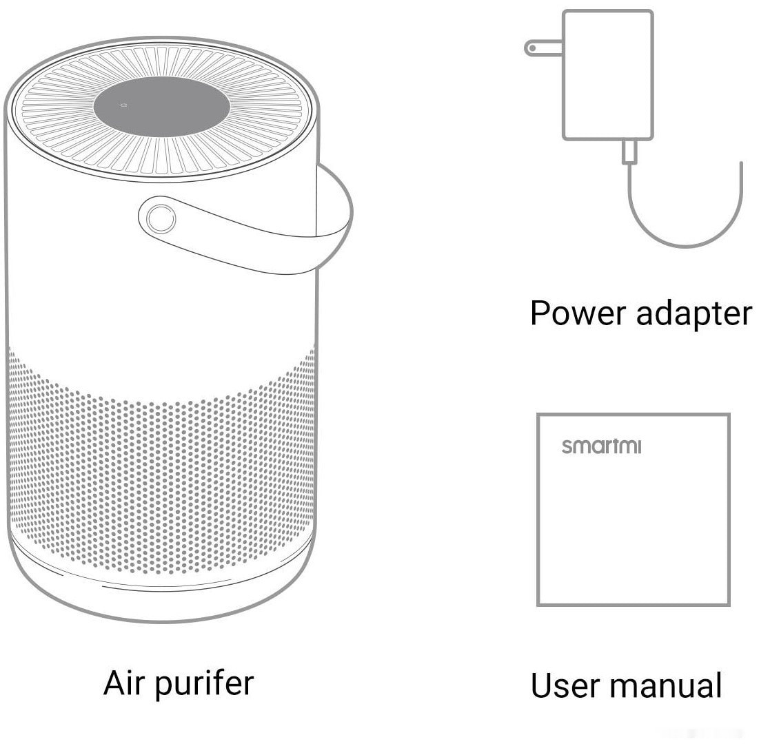 очиститель воздуха smartmi air purifier p1 zmkqjhqp11 (темно-серый)