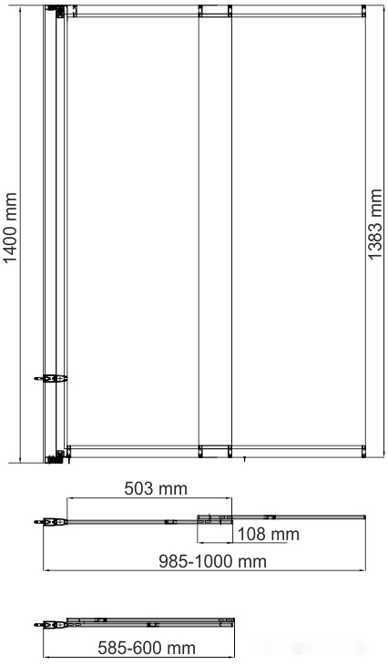 душевая шторка wasserkraft main 41s02-100