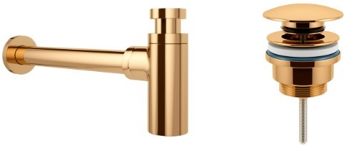 сифон wellsee drainage system 182106003 (сифон, донный клапан, золото)