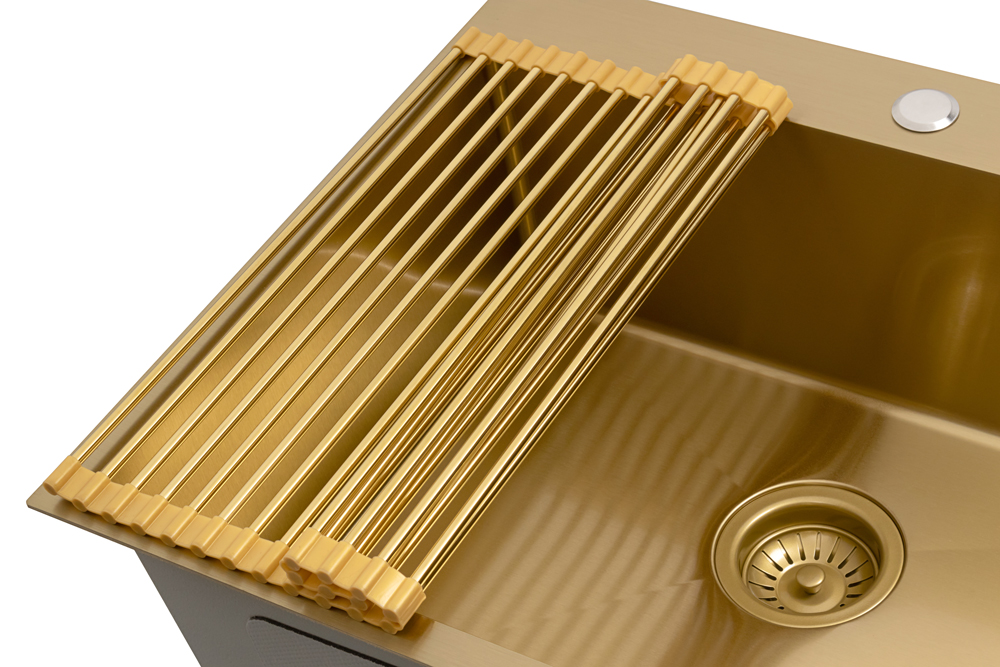 кухонная мойка arfeka eco ar 500*500, роллер-мат, дозатор gold (ут-00003524)