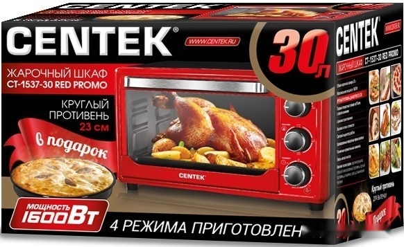 мини-печь centek ct-1537-30 (красный)