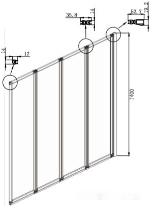 душевая шторка ambassador bath screens 16041110r 90