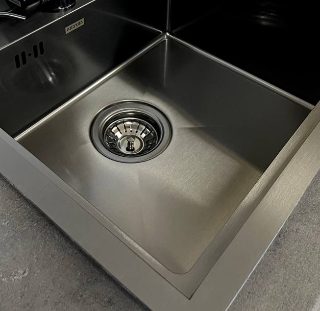 кухонная мойка arfeka eco ar 600*500 black pvd nano