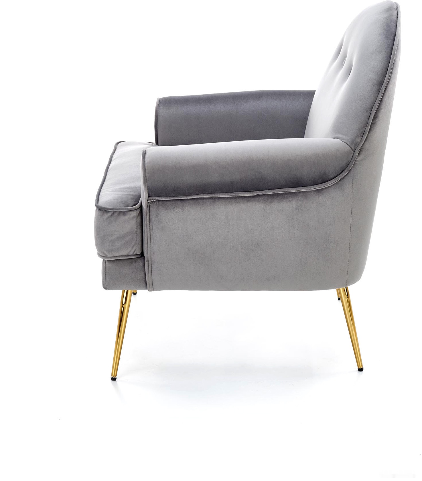 интерьерное кресло halmar santi (серый/золотой)