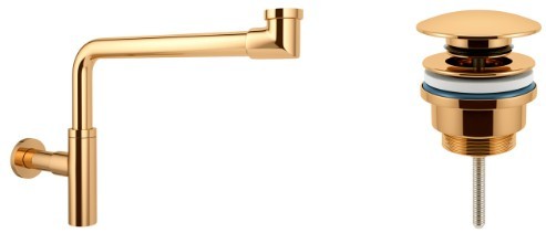 сифон wellsee drainage system 182126003 (сифон, донный клапан, золото)