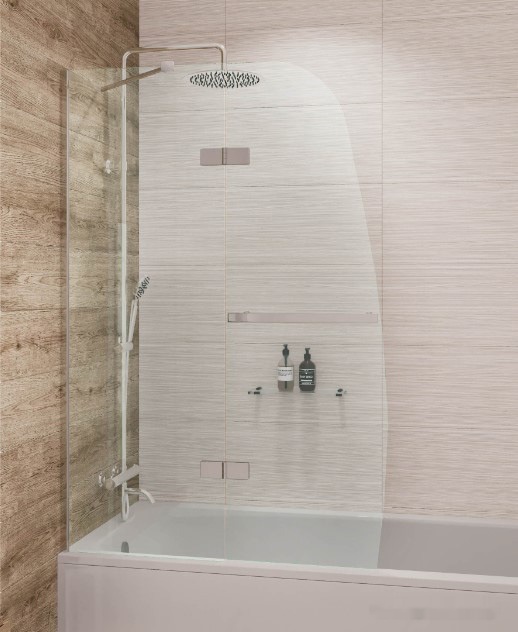 стеклянная шторка для ванны grossman gr-102/1 150х100