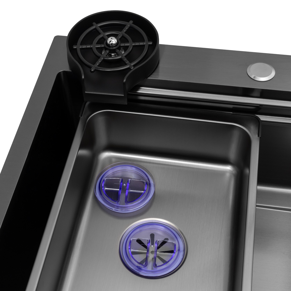 кухонная мойка arfeka eco ar 750*450 black pvd nano (ут-00003557)
