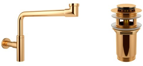 сифон wellsee drainage system 182126001 (сифон, донный клапан, золото)