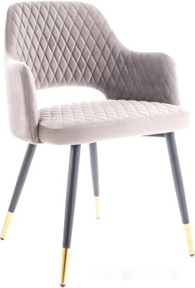 стул с подлокотниками signal franco velvet (bluvel 14 серый/черный/золотой)