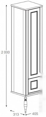 roca шкаф-пенал america evolution zru9302949