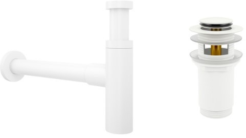 сифон wellsee drainage system 182123001 (сифон, донный клапан, матовый белый)