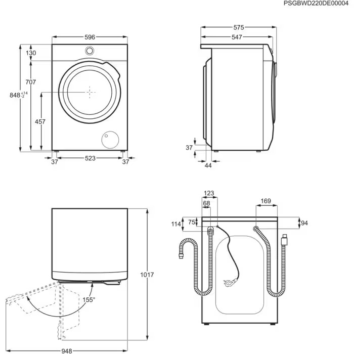 стирально-сушильная машина electrolux ew7w268sp