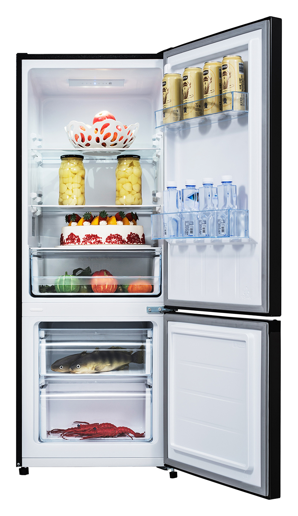 холодильник с нижней морозильной камерой nordfrost rfc 210 lfxd