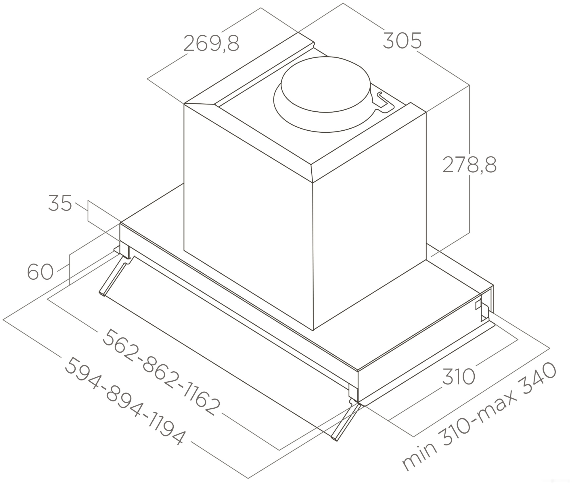 кухонная вытяжка elica box in lx/bl mat/a/90 (prf0172167)