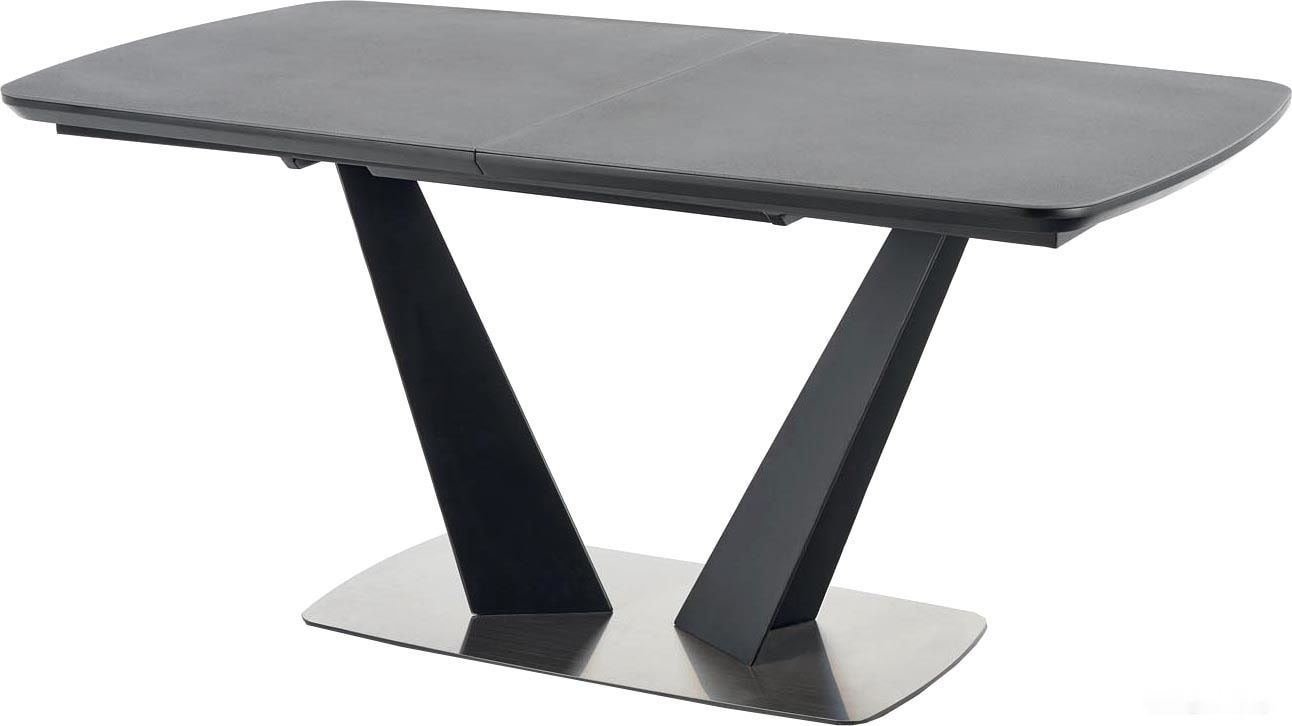 кухонный стол halmar fangor 160-220/90 (темно-серый/черный) (v-ch-fangor-st)
