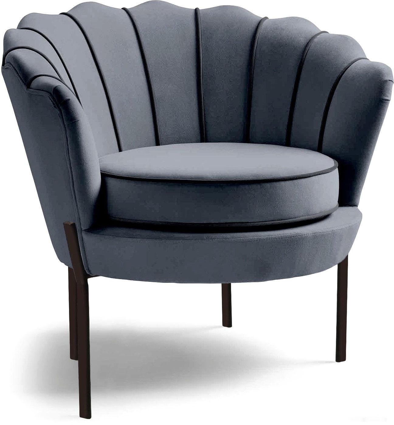 интерьерное кресло halmar angelo (серый/черный)